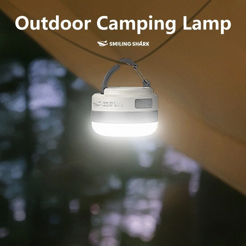(image for) SMILING SHARK Multifunctional Portable Adjustable Lantern Outdoor Camping Tent Light Rechargeable Emergency Lighting
